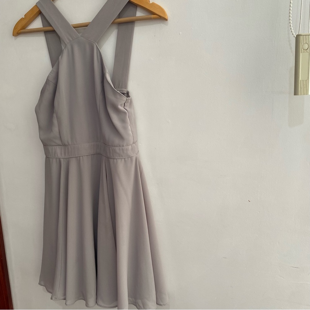 Lulu’s S Forevermore Grey Skater Dress - Picture 9 of 12